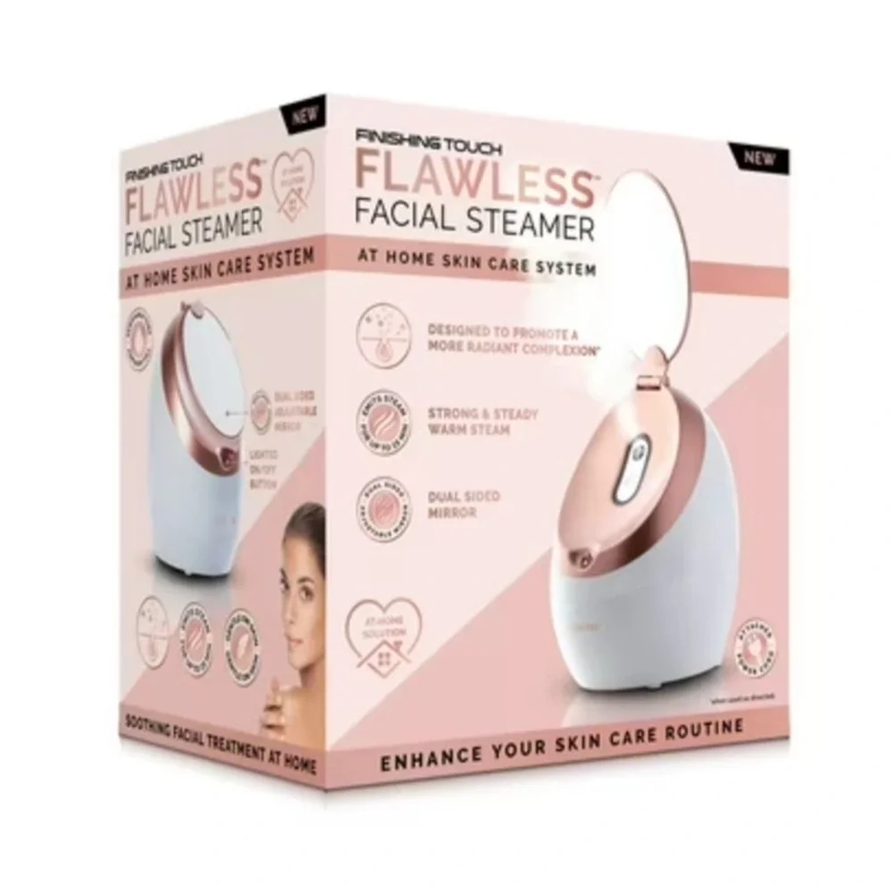 NWT Finishing Touch Flawless Facial Steamer Steam At-Home Face Spa